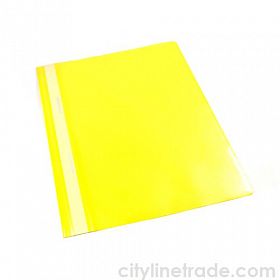 Папка-скоросшиватель пластик РЕГИСТР с проз.верх желтый